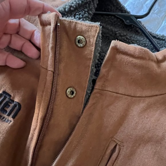 Smith and Rogue Men's Canvas Original Reversible Vest Sherpa Pockets - Picture 7 of 8